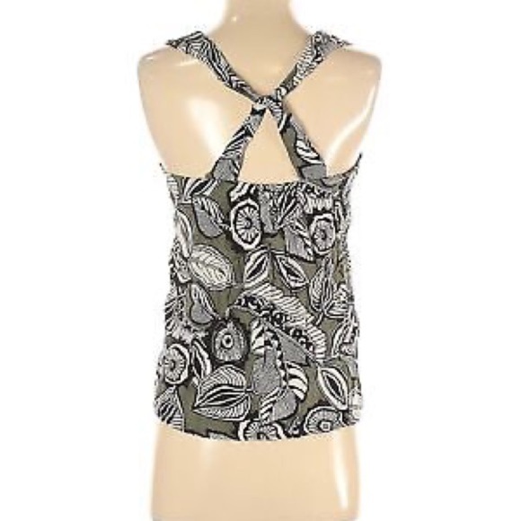 LOFT NWT Women Green/Black  Sleeveless Blouse Small Petite - Picture 7 of 7